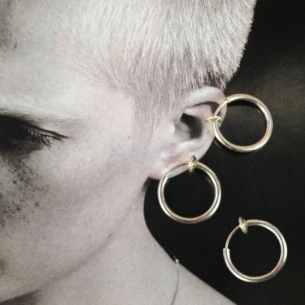 3 Clip On Rings • Silver Plated 13mm